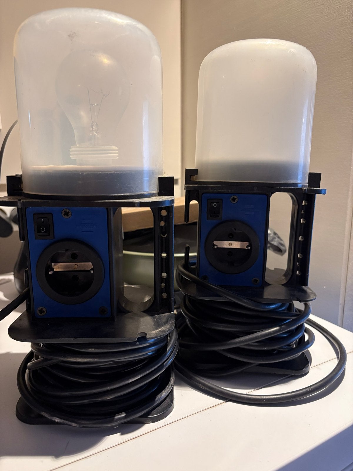 Brennenstuhl Combi Cable Reel Looplamp L5 + Lamp (2 stuks), Ophalen, Gebruikt, 50 tot 200 watt, Lamp met armatuur
