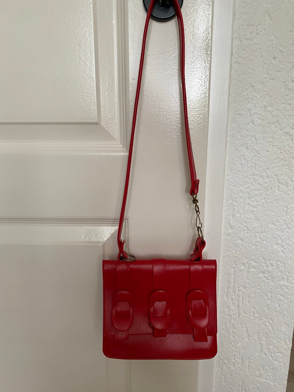 Vintage Rode tas / Schoudertas kind., Ophalen of Verzenden, Gebruikt, Rood, Schoudertasje