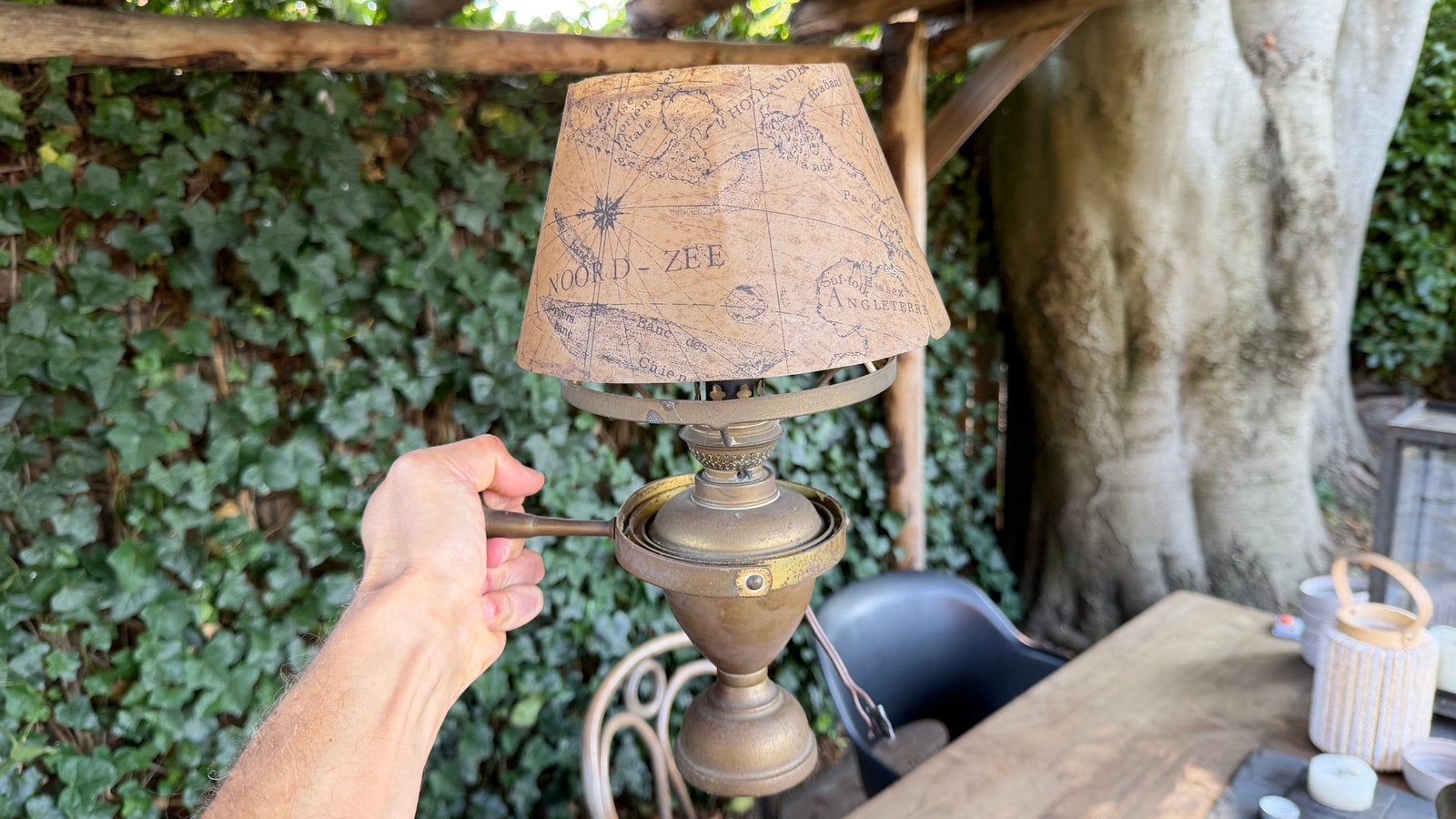 Scheepslamp klassiek koper 2x, Watersport en Boten, Ophalen, Gebruikt