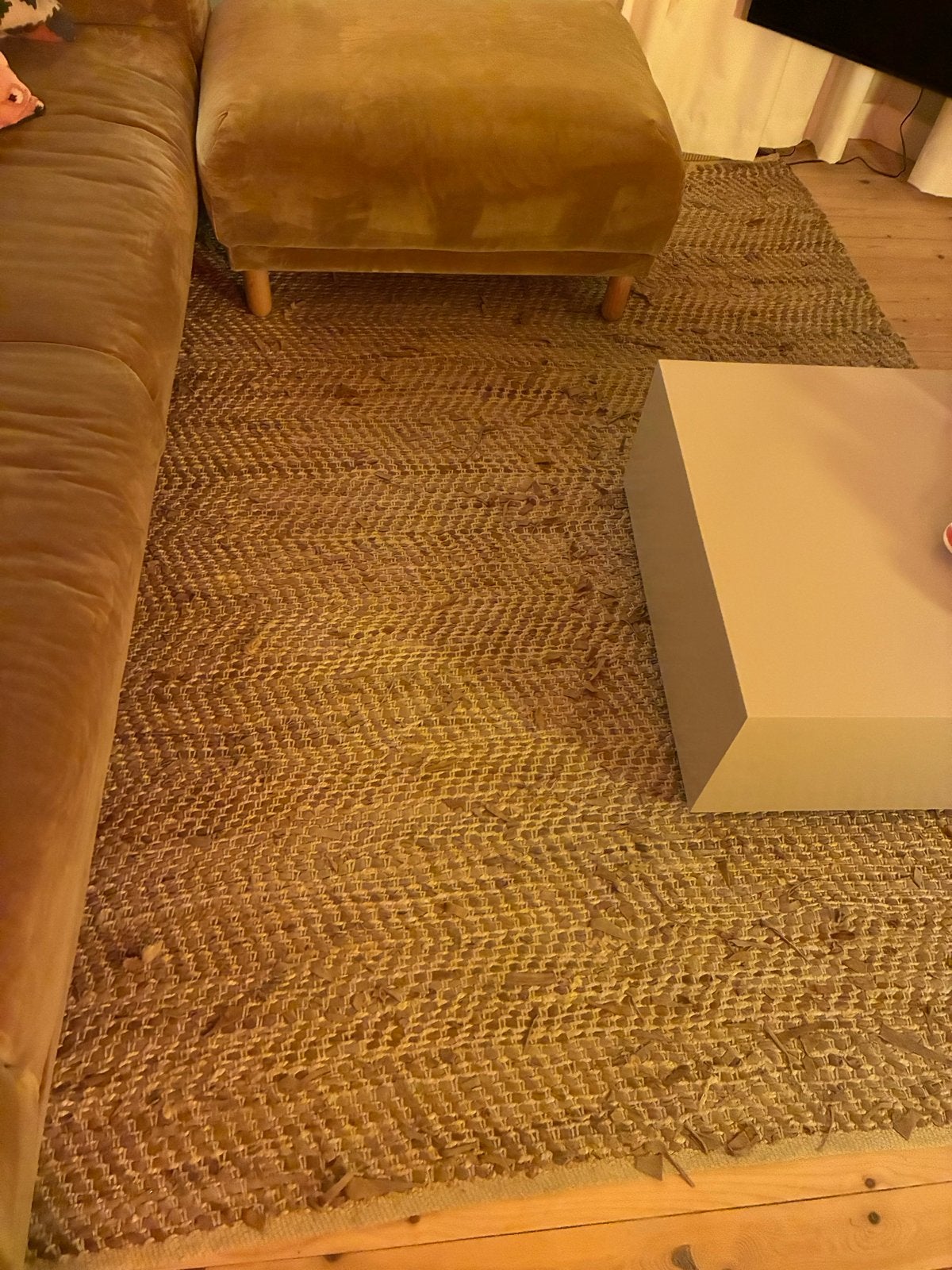 Juten vloerkleed, Huis en Inrichting, Ophalen, Bruin, 150 tot 200 cm, 200 cm of meer