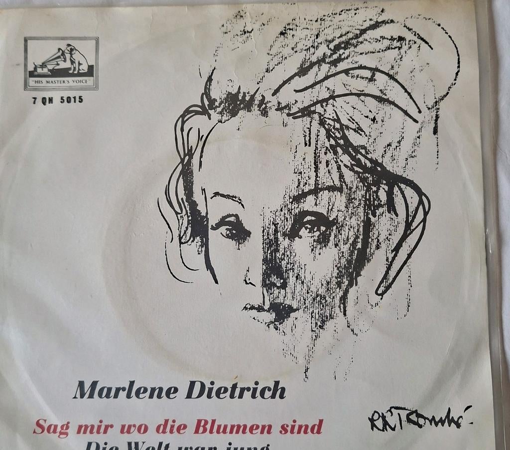 Marlene Dietrich       Sag Mir wo die Blumen sind, Cd's en Dvd's, Vinyl Singles, Ophalen of Verzenden, Gebruikt, 7 inch, Single