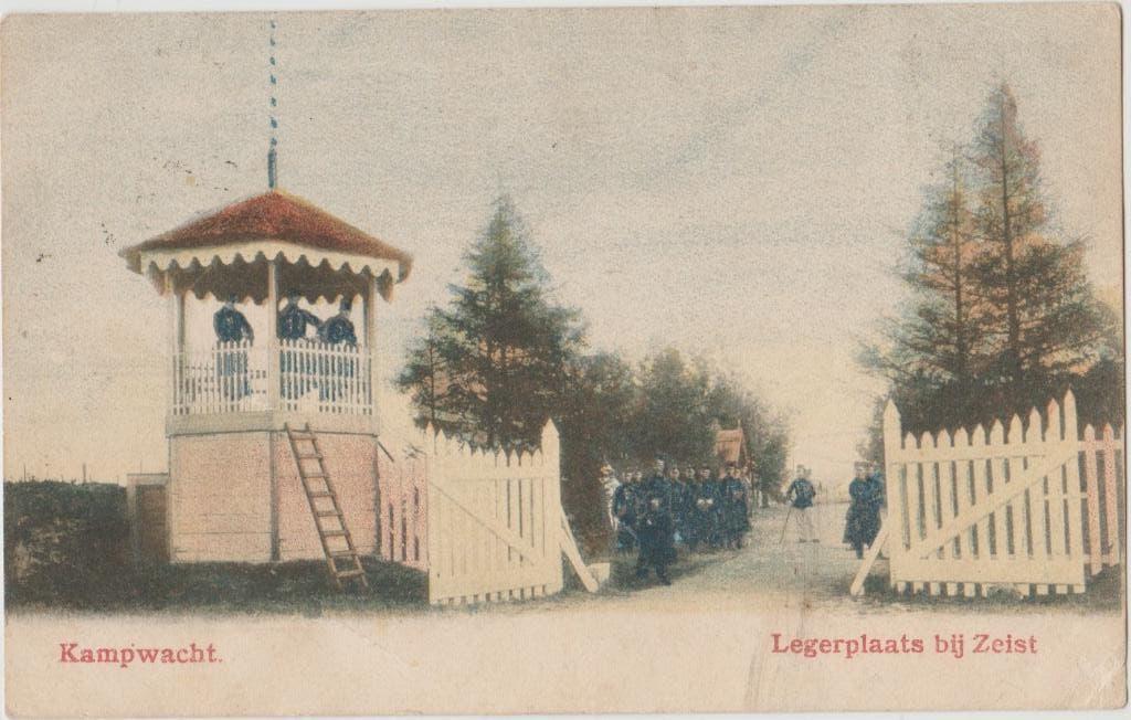 1906 zeist legerplaats kampwacht kamp wacht militair leger, Ophalen of Verzenden, Voor 1920, Gelopen, Politiek en Historie