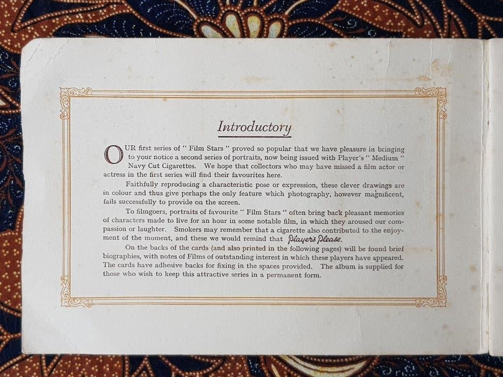 Filmsterren oud compleet Engels album met sigarettenplaatjes, Ophalen of Verzenden