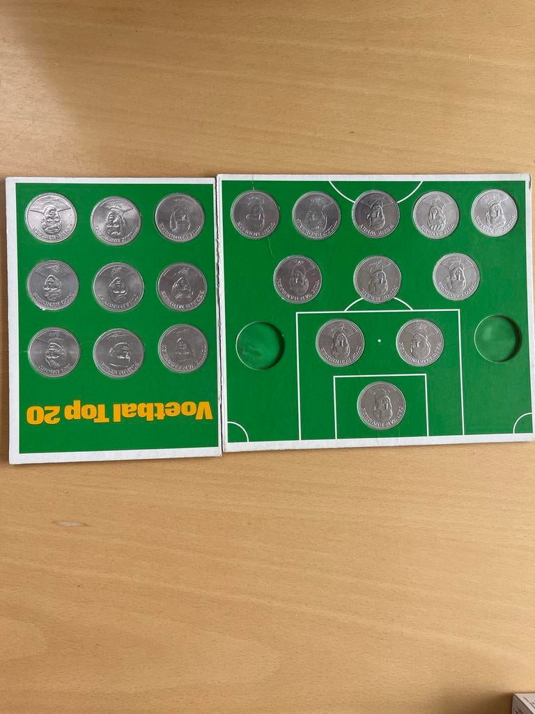 Complete Shell Voetbal Top 20 Munten Collectie Jaren '60-'70, Verzamelen, Sportartikelen en Voetbal, Ophalen of Verzenden, Gebruikt
