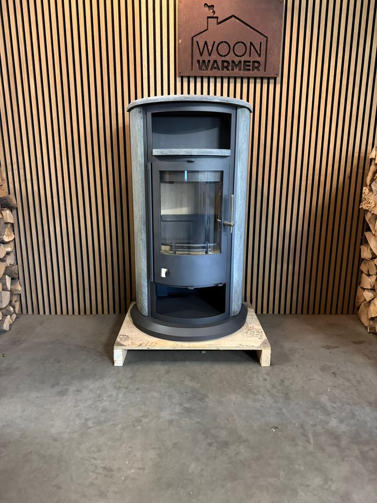 26026 Speksteenkachel Drooff 6kw, Huis en Inrichting, Kachels, Ophalen, Info@woonwarmer.nl, Gebruikt, Houtkachel