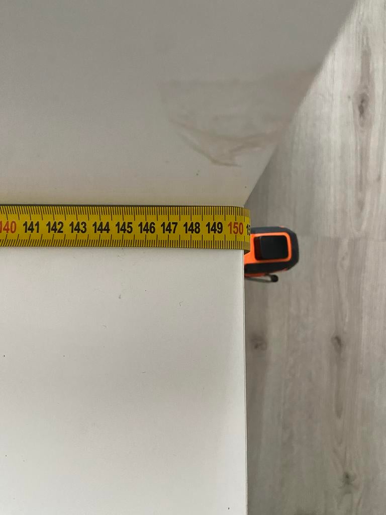 Witte plank (150 cm) - voor wandmontage, Doe-het-zelf en Verbouw, Deuren en Horren, Ophalen, Zo goed als nieuw, Overige typen