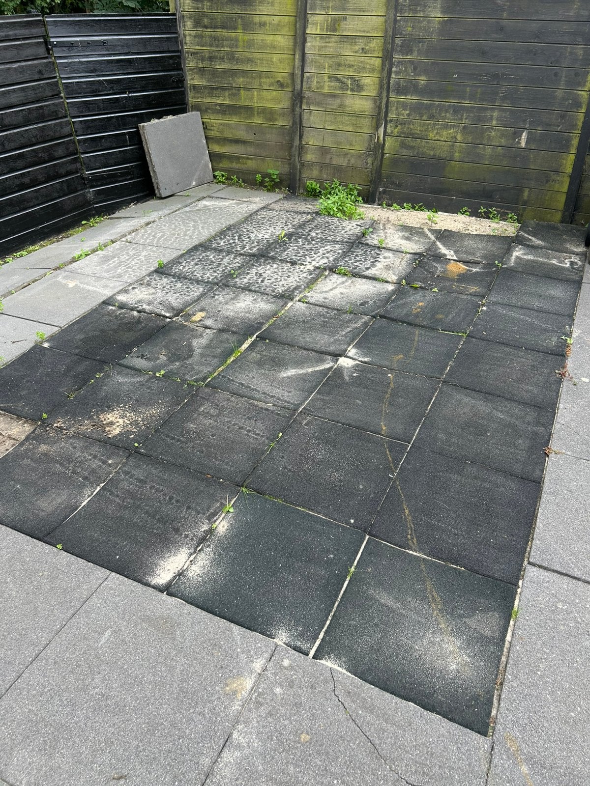 Nette rubberen (speel)tegels!, Ophalen, Gebruikt, 10 m² of meer, Vloertegels