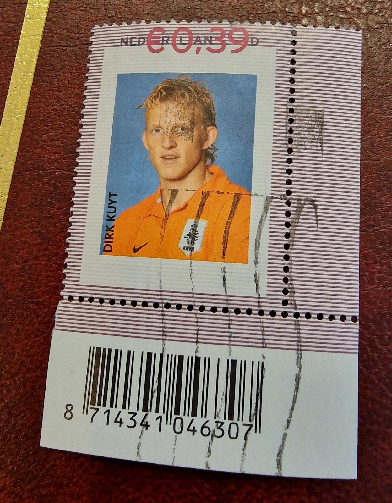 kv787 Postzegel Dirk Kuyt - Gestempeld hoekstuk, Postzegels en Munten, Ophalen of Verzenden, Na 1940, Gestempeld