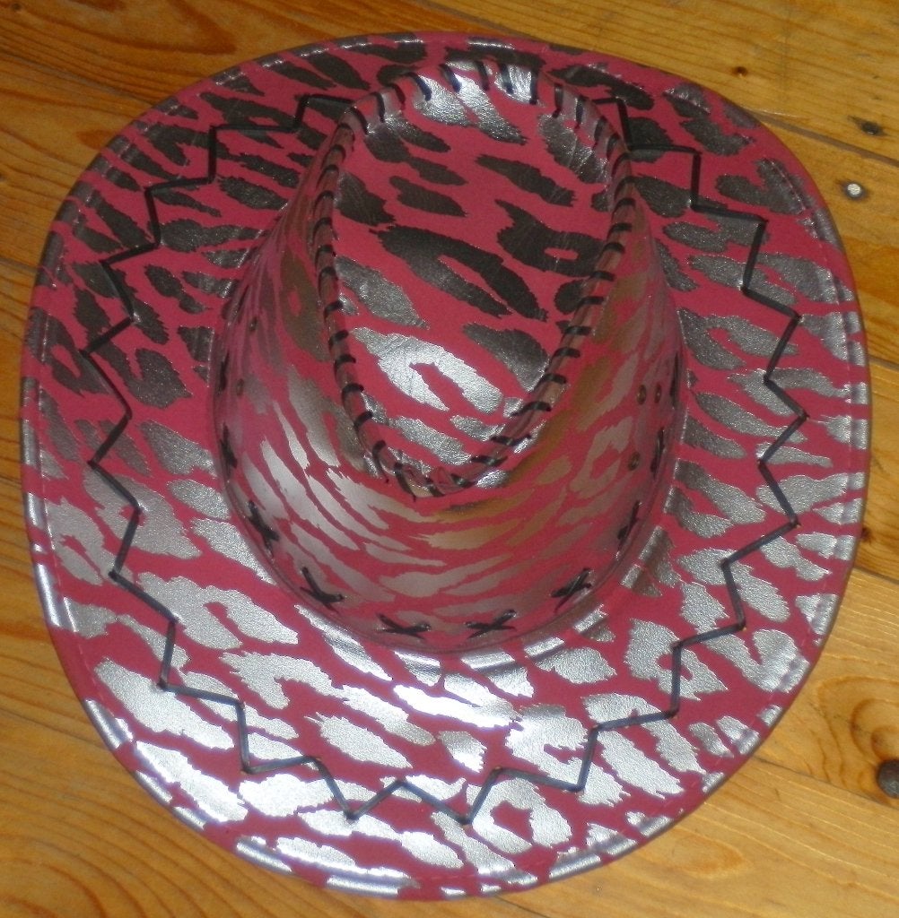 Rose / zilveren Cowboy hoed carnavalshoed ( 59 cm ), Ophalen of Verzenden, Zo goed als nieuw, Versiering, Overige