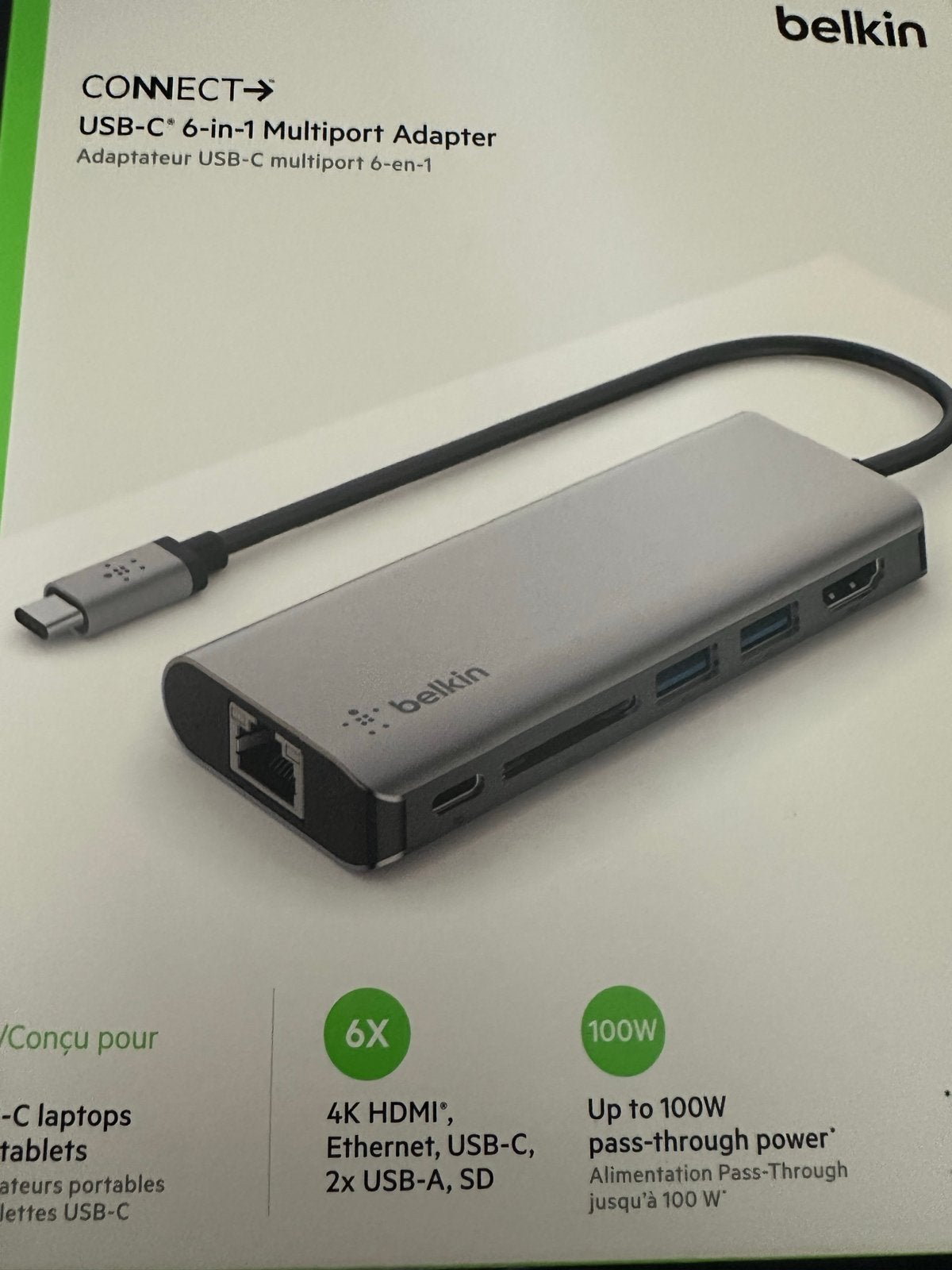 Belkin USB-C 6-in-1 Multiport Adapter - Nieuw in doos, Ophalen, Nieuw