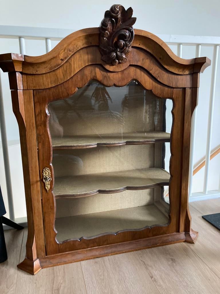 Antiek biedermeier vitrinekast - 19e eeuw, Ophalen