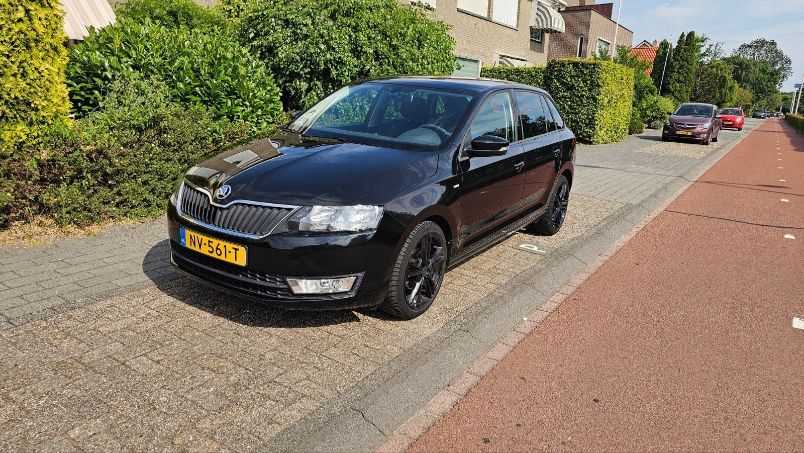 Nette Skoda Rapid 1.2 TSI Spaceback Automaat (2017) | 72.100, Stof, Zwart, 4 cilinders, Origineel Nederlands