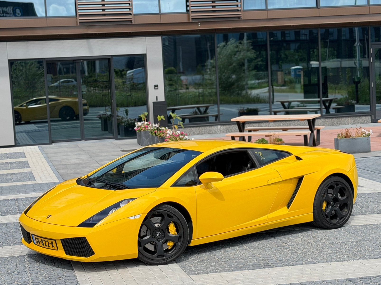 Lamborghini Gallardo Coupé 5.0 V10 4WD 500PK+ Geel 19” NAP !, Auto's, Lamborghini, Automaat, Zwart, 501 pk, Automatische klimaatregeling