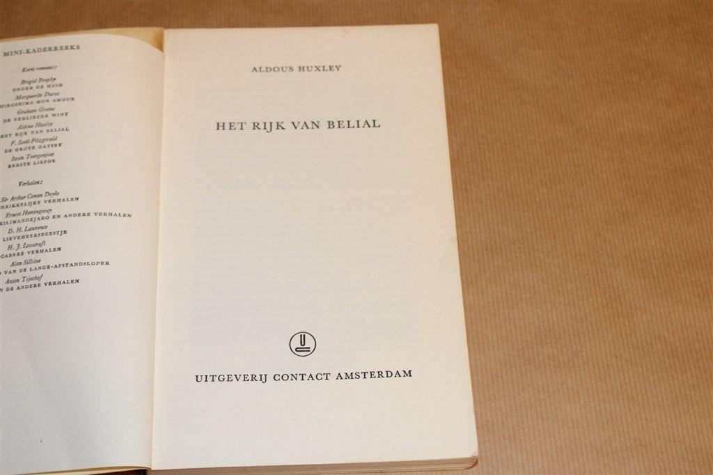 Het Rijk van Belial — Aldous Huxley — Dystopische Roman, Ophalen of Verzenden, Gelezen