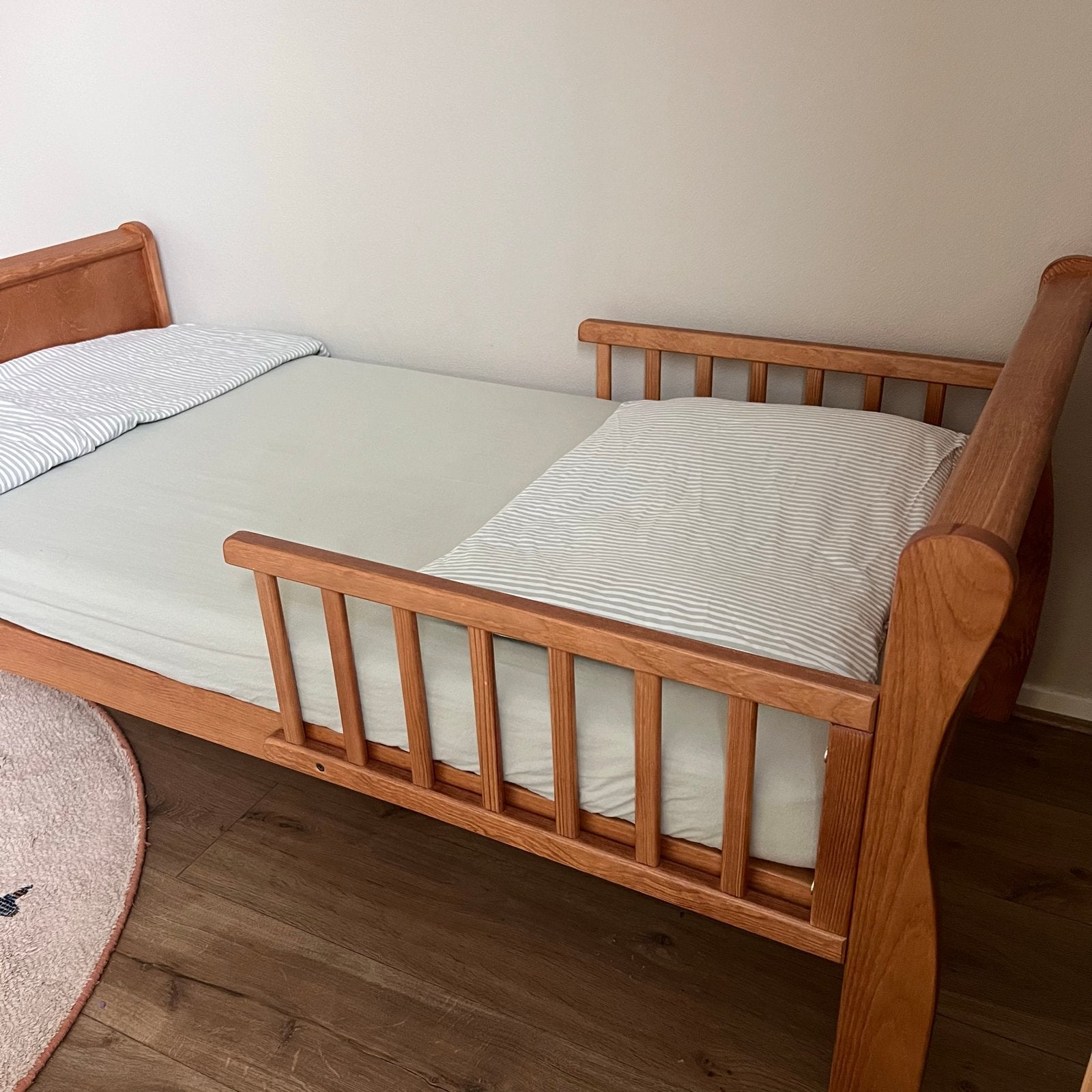 Woodies Peuterbed Noble Vintage + Matras 70x140, Kinderen en Baby's, Nieuw, 70 tot 85 cm, 140 tot 160 cm, Ophalen