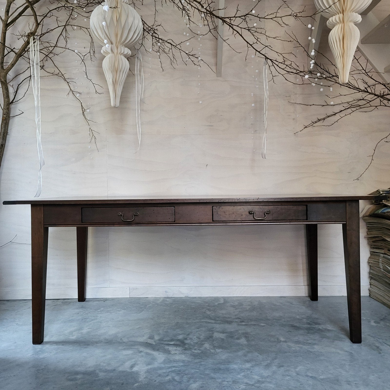 Antieke tafel, Ophalen, Zo goed als nieuw, 150 tot 200 cm, 25 tot 50 cm