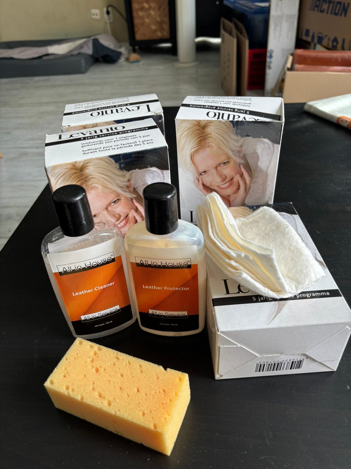 5 x Levanto Lederen Bank Behandelset - Cleaner & Protector, Huis en Inrichting, Ophalen of Verzenden, Nieuw