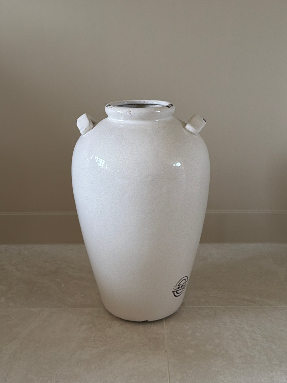 MOET SNEL WEG! Witte Kruik - 50 cm hoog, 30 cm diameter, Ophalen