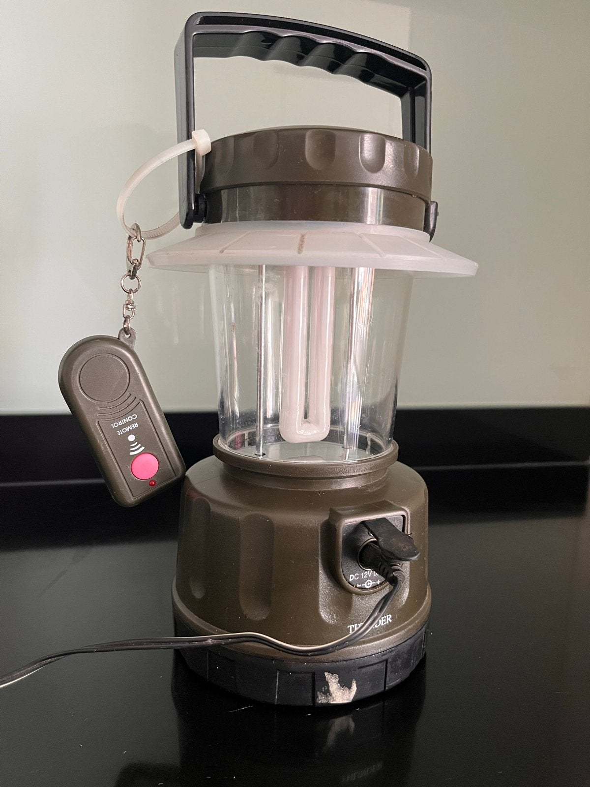 Thunder Campinglamp met afstandsbediening, Caravans en Kamperen, Ophalen, Gebruikt