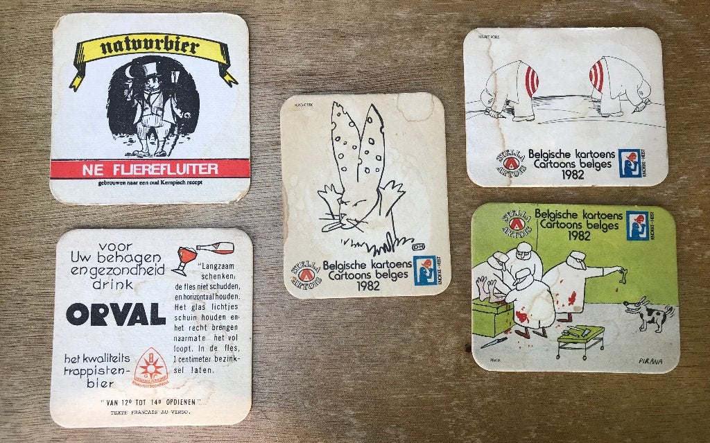 Bierviltje - Natuurbier - Orval - Stella Artois 1982, Ophalen of Verzenden, Gebruikt, Viltje(s), Overige merken