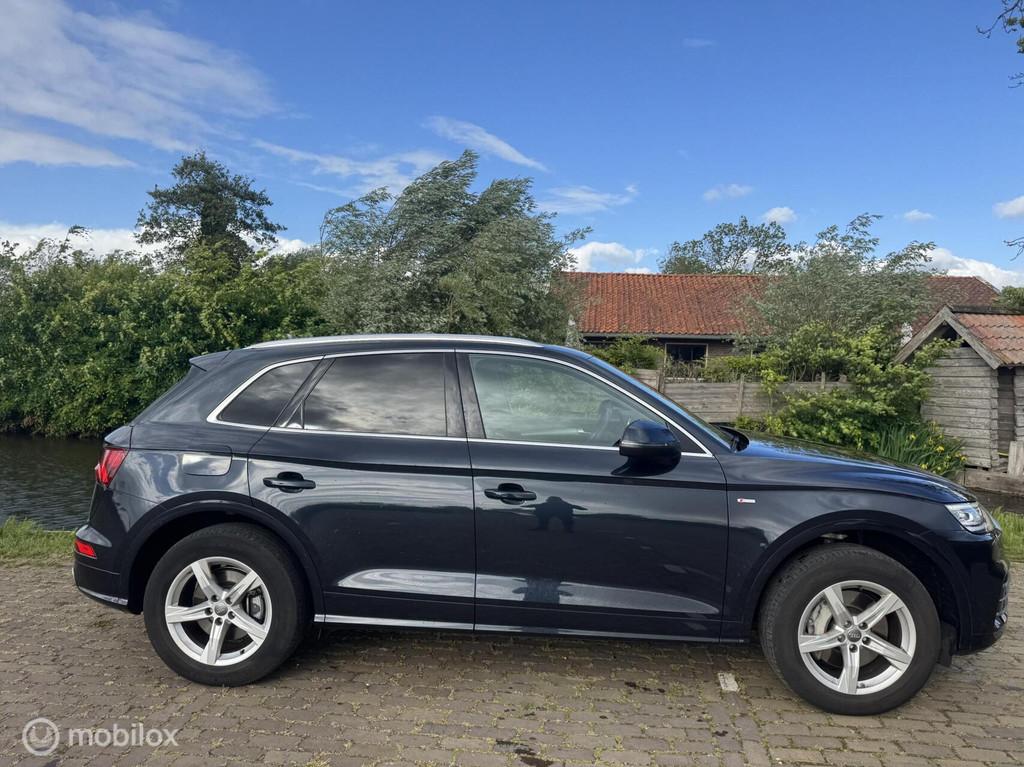 Audi Q5 50 TFSI e quattro | Pano | Camera | +Winter set, Auto's, Automaat, Gebruikt, 4 cilinders, Blauw