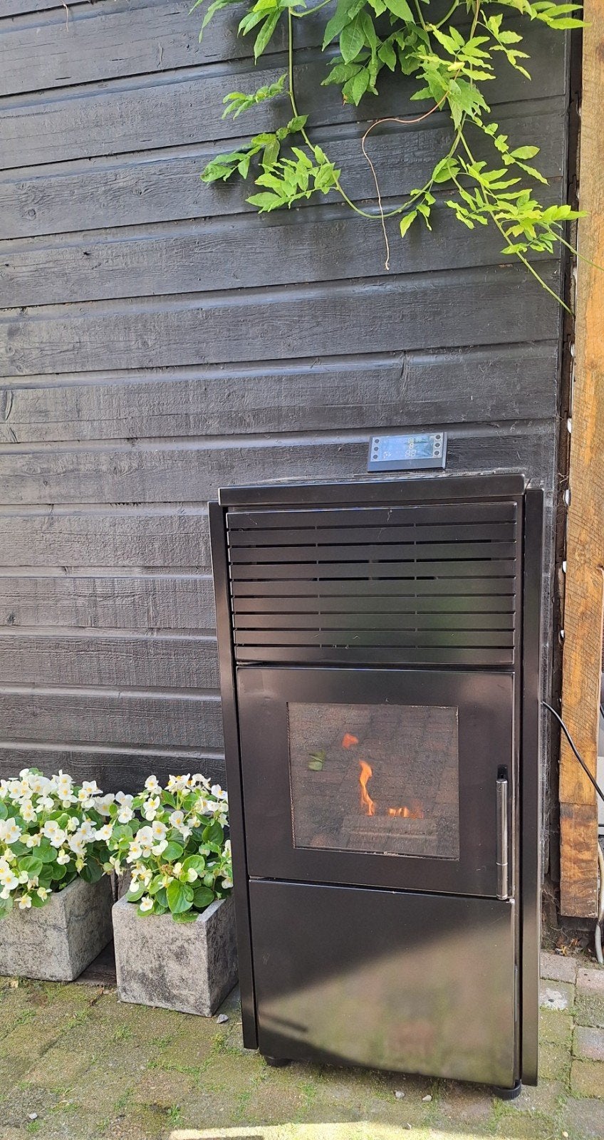 Nette 6kW Pelletkachel- Recent Onderhoud gehad, Huis en Inrichting, Kachels, Ophalen, Gebruikt, Pelletkachel, Vrijstaand