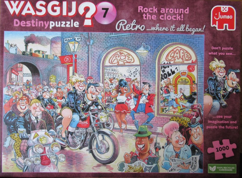 WasGij? - Rock around the clock, Ophalen of Verzenden, 500 t/m 1500 stukjes, Gebruikt, Legpuzzel