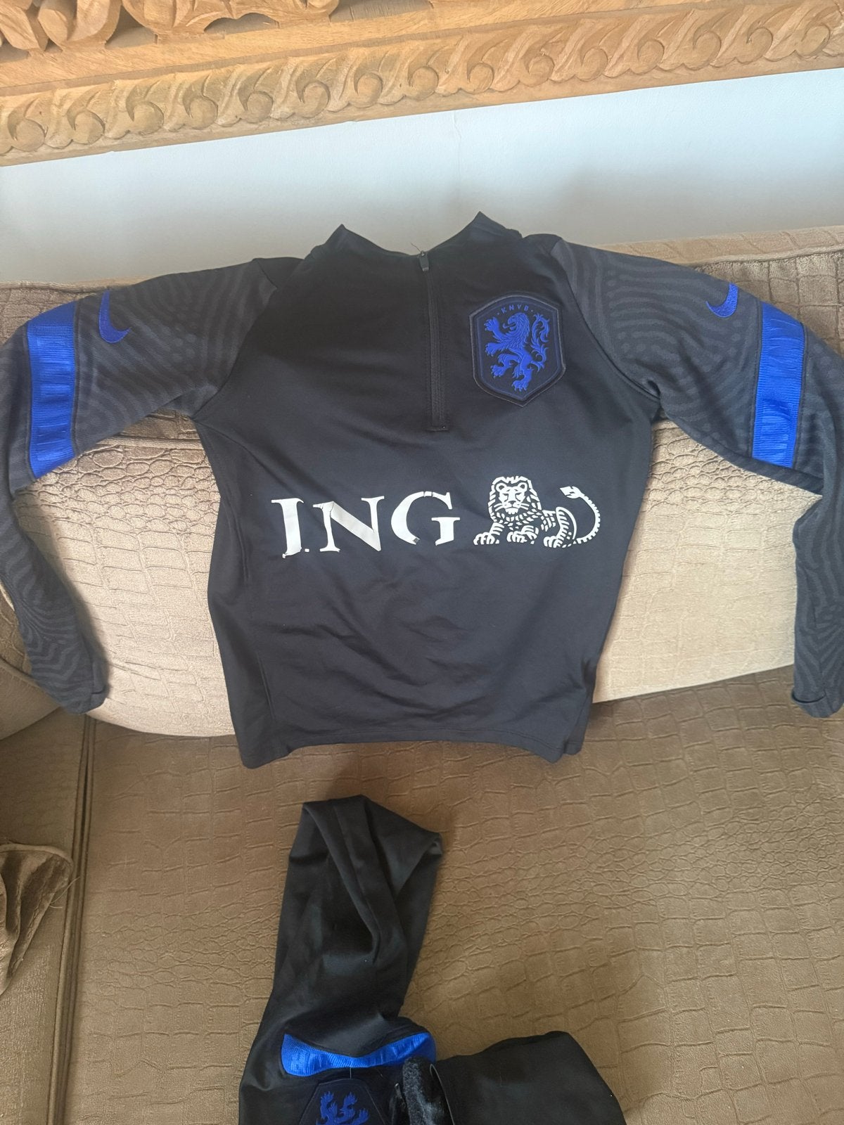 Nike Oranje Trainingspak Jongens - Maat S (128-137 CM), Ophalen of Verzenden, Gebruikt, Jongen of Meisje