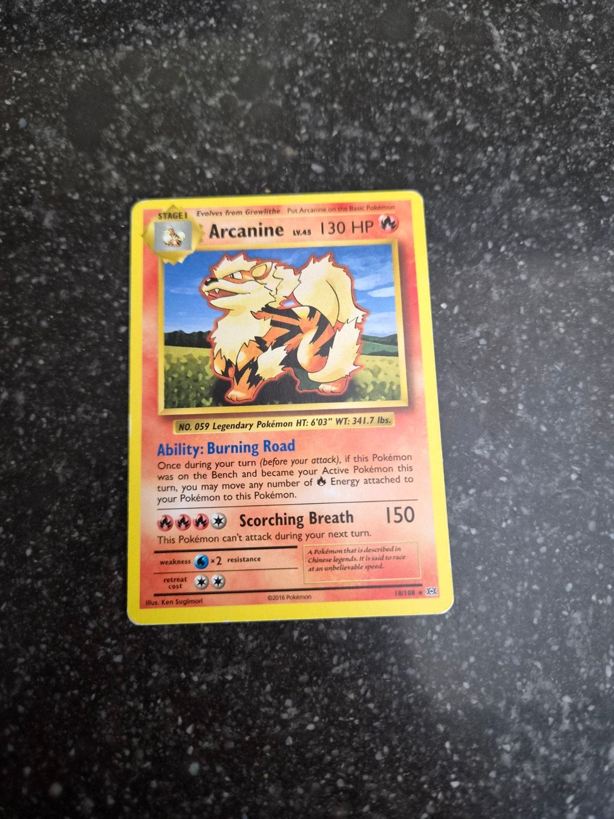 Pokemon Kaart Arcanine 130 HP, Ophalen of Verzenden, Gebruikt, Losse kaart
