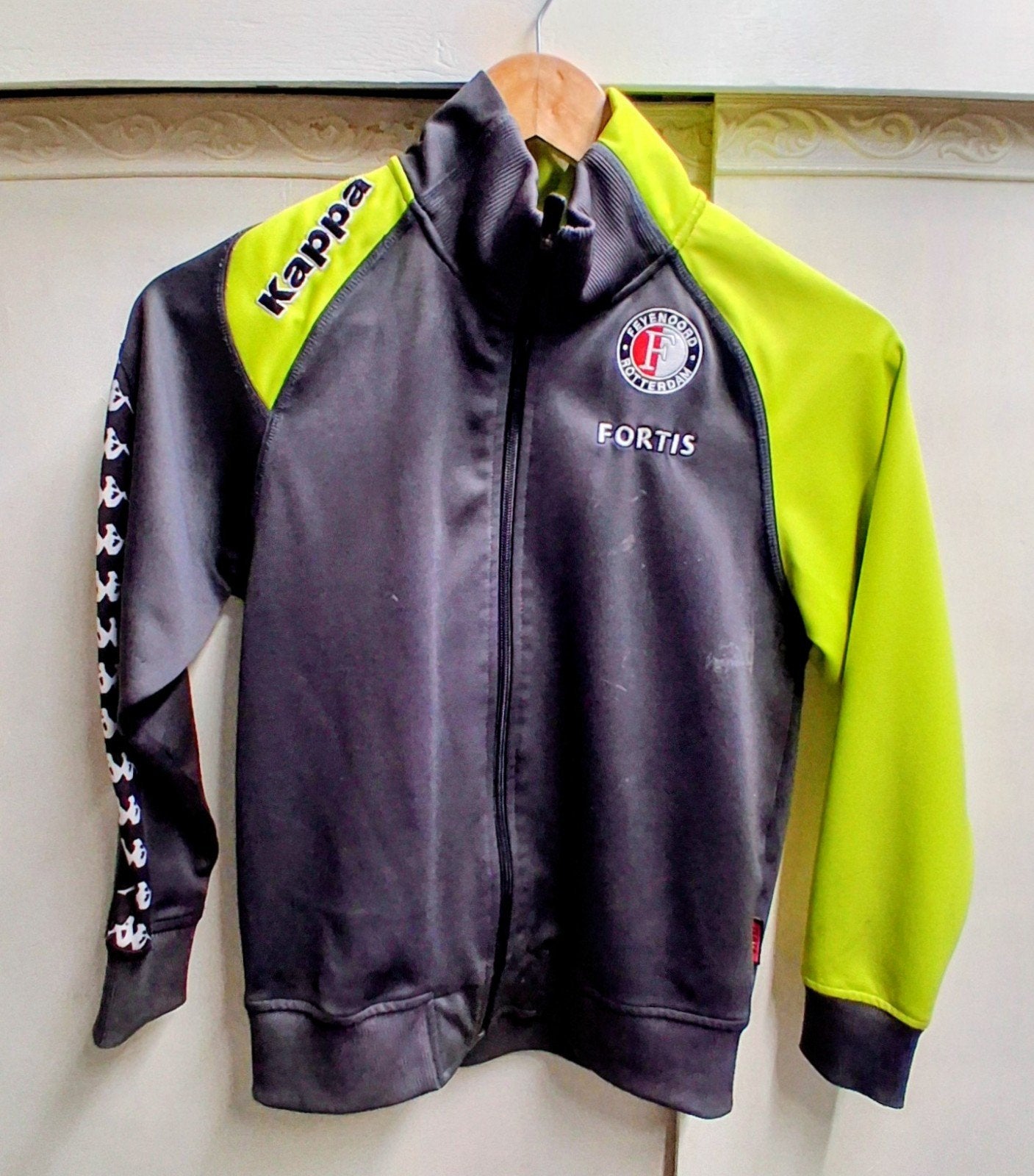 Kappa Feyenoord Fortis Trainingsjack Maat 140, Kappa, Overige maten, Ophalen of Verzenden, Voetbal