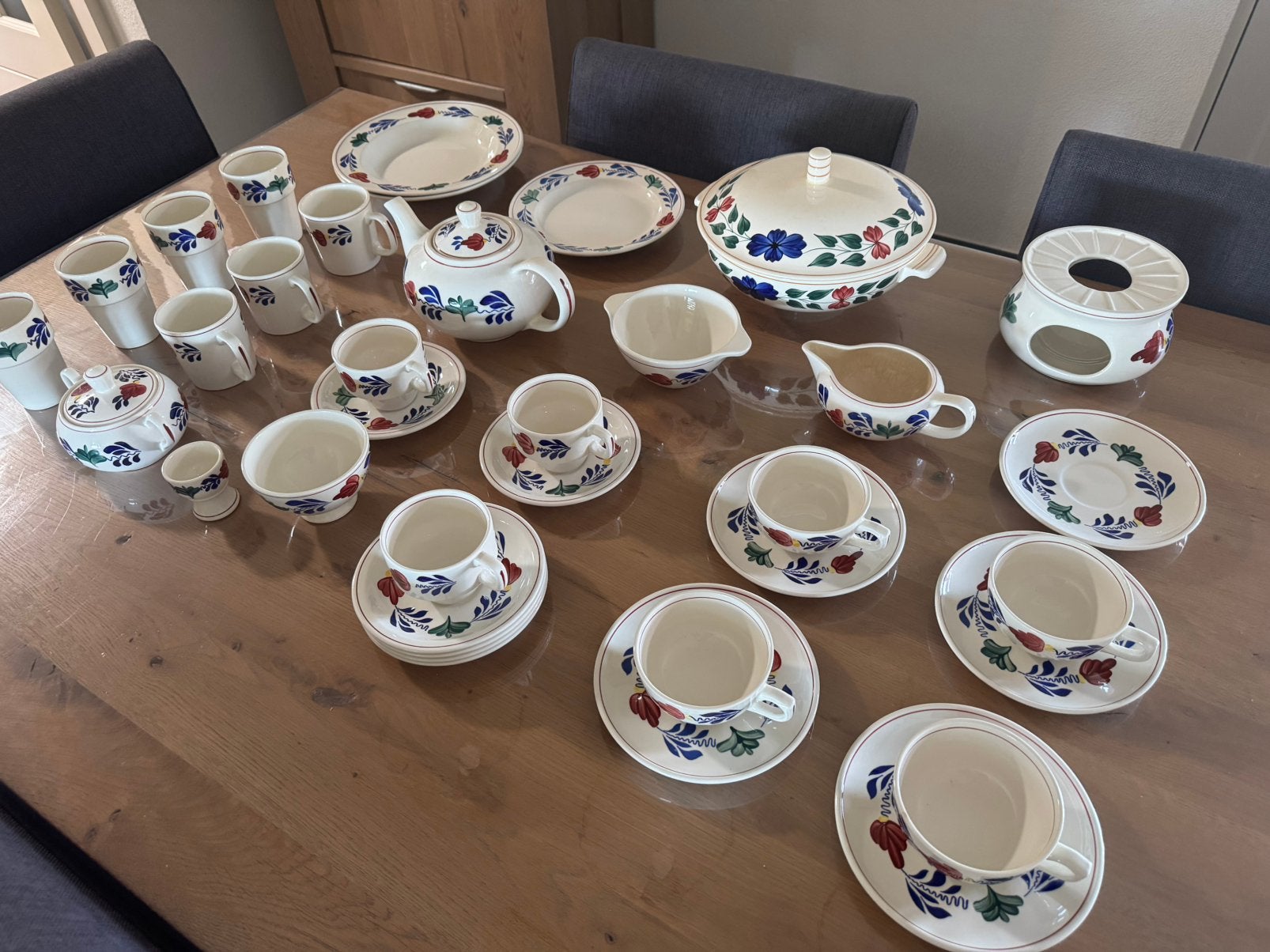 Boerenbont servies set goede staat, Ophalen of Verzenden