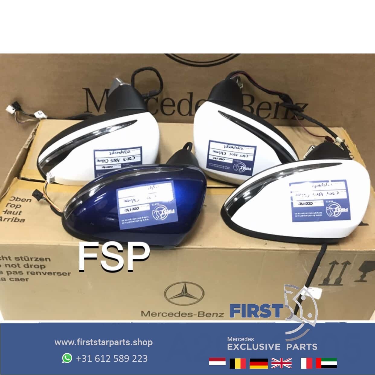 A205 C205 spiegel SET LINKS RECHTS Mercedes C Klasse CABRIO, Gebruikt, -, Ophalen of Verzenden, -