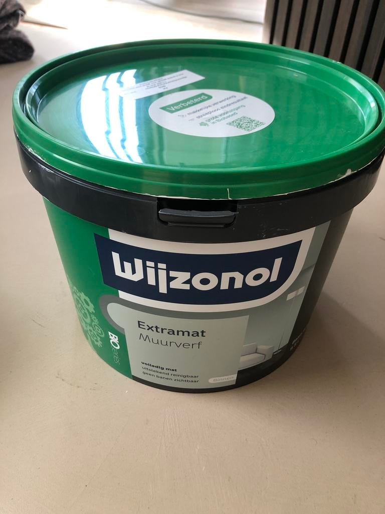 Wijzonol witte verf Ral 9010, Doe-het-zelf en Verbouw, Verf, Beits en Lak, Ophalen, Nieuw, Wit