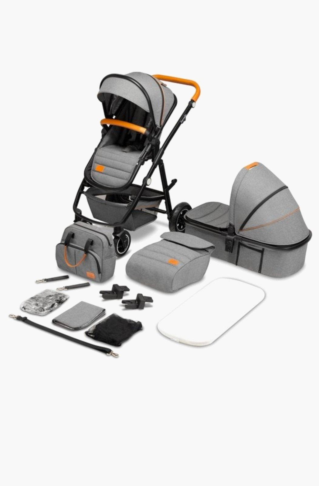 Lionelo Combiwagen 3-in-1: Kinderwagen, Autostoel, Reiswieg, Met autostoeltje, Zo goed als nieuw, Combiwagen, Ophalen