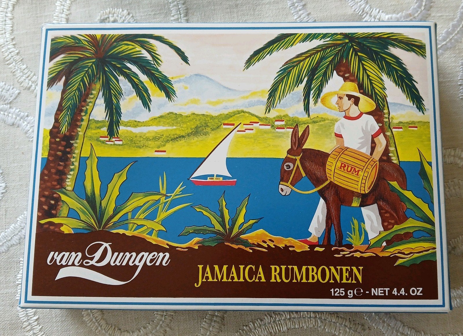Origineel doosje Jamaica rumbonen van Dungen, Ophalen of Verzenden, Gebruikt, Verpakking