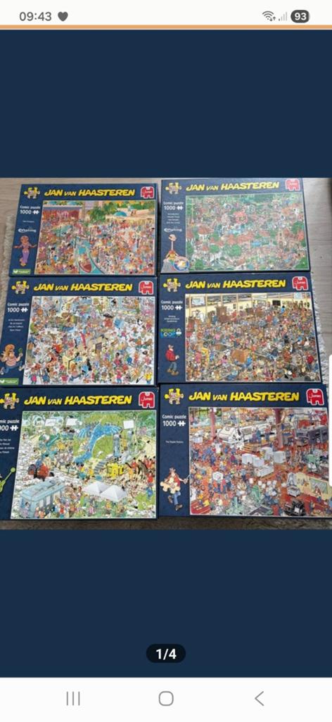 Van haasteren 1000. 10 voor €75.-, Hobby en Vrije tijd, Denksport en Puzzels, Ophalen of Verzenden