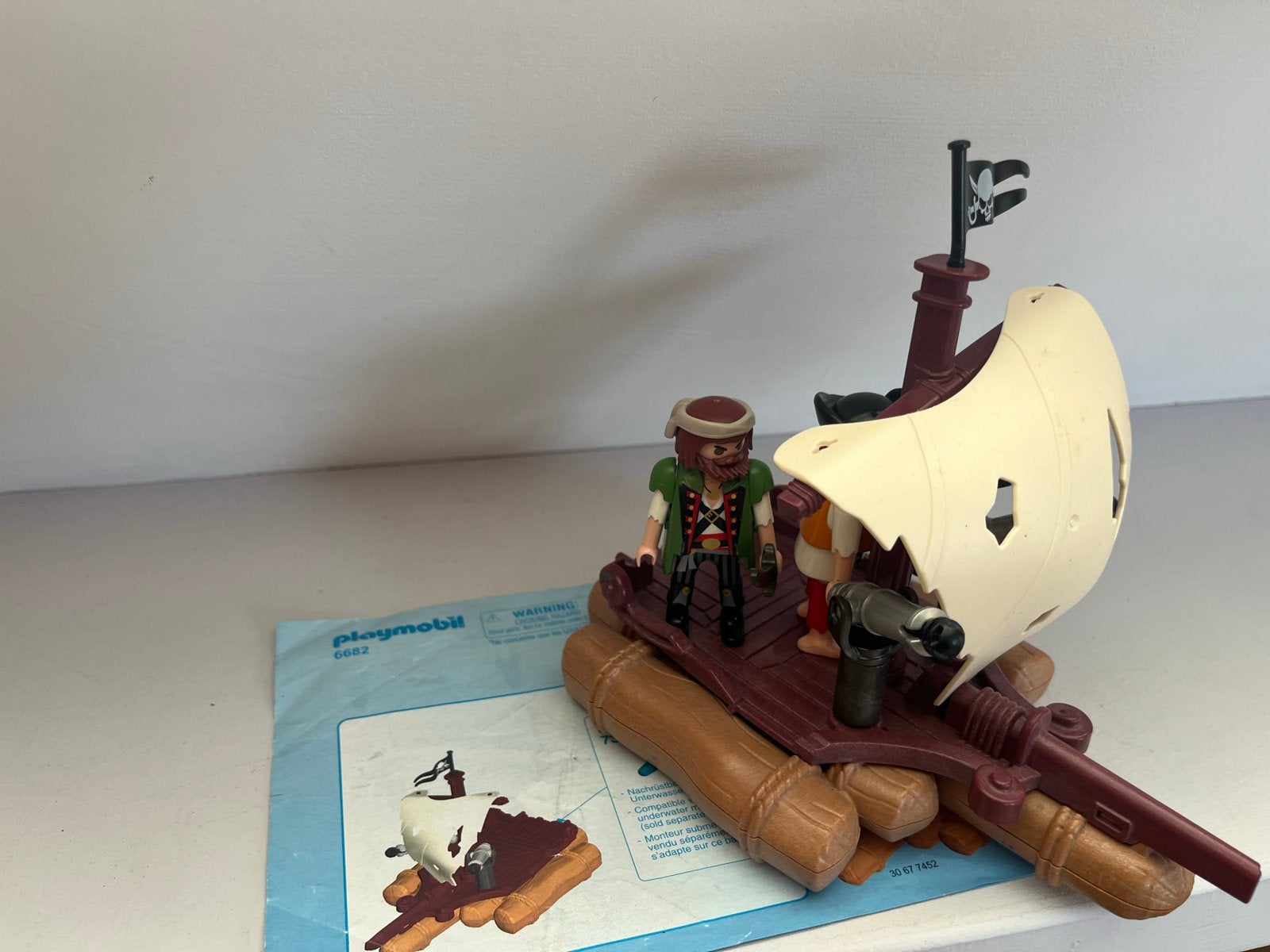 Playmobil Piratenvlot met 2 piraten en kanon - Set 6682, Ophalen, Pirates, Complete set, Zo goed als nieuw