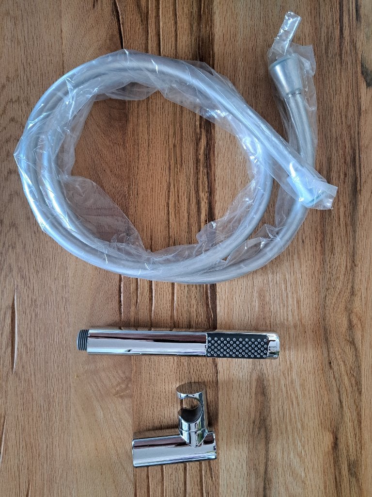 Blaufoss Round Handdouche-set, Ophalen of Verzenden, Nieuw, Chroom, Douche