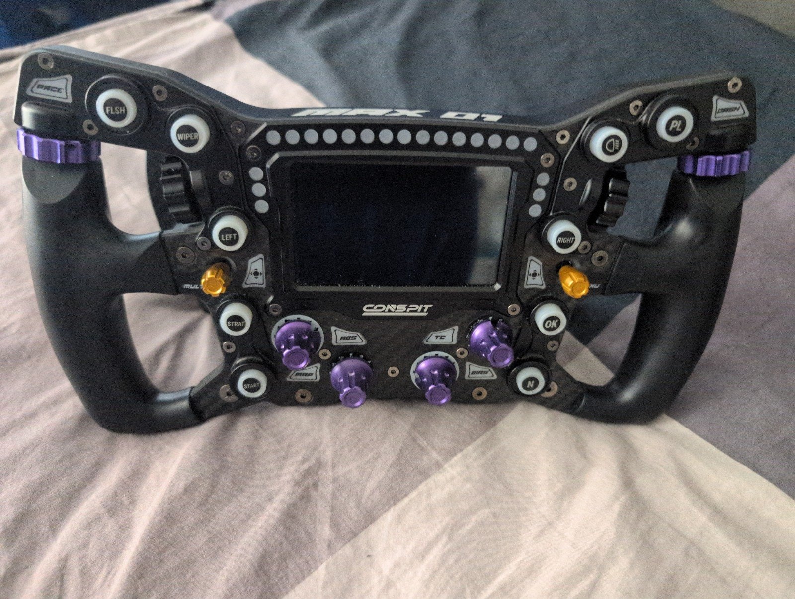 Conspit MAX 01 Racestuur, Racestuur, Gebruikt, PC, RGB verlichting