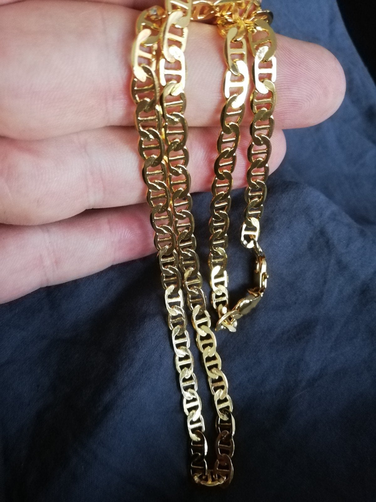 18k gold plated ketting nieuw, Ophalen of Verzenden, Nieuw, Goud, Overige materialen