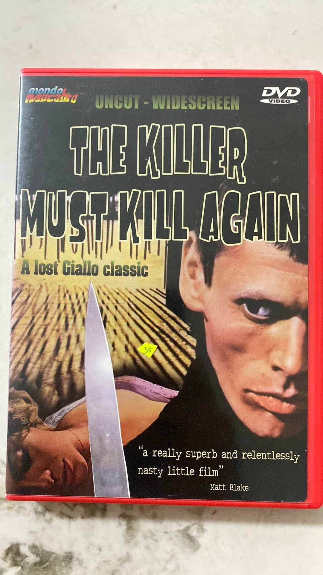The killer must kill again DVD, Cd's en Dvd's, Dvd's | Horror, Vanaf 16 jaar, Ophalen of Verzenden, Zo goed als nieuw, Overige genres