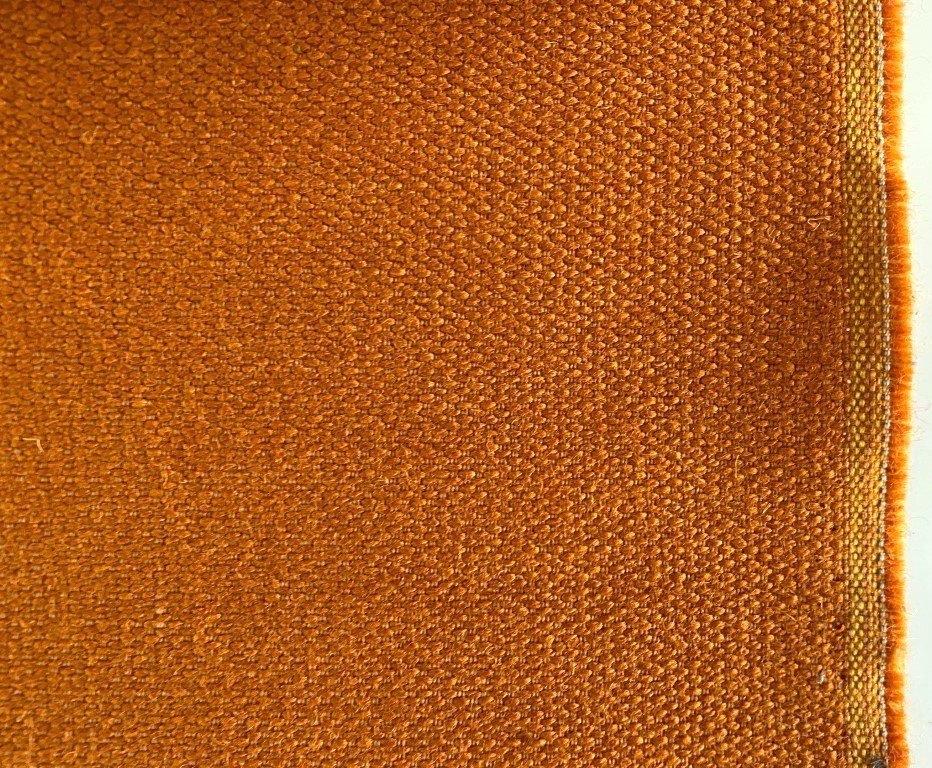 De Ploeg Napoli; oranje; VINTAGE meubelstof; restant, Wol, 120 cm of meer, Nieuw, Oranje