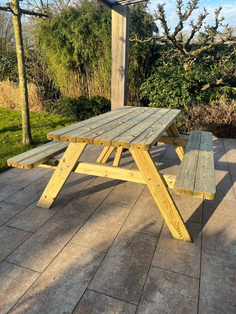 nieuwe sterke picknicktafels, Tuin en Terras, Nieuw, Ophalen of Verzenden, Inklapbaar, Rechthoekig