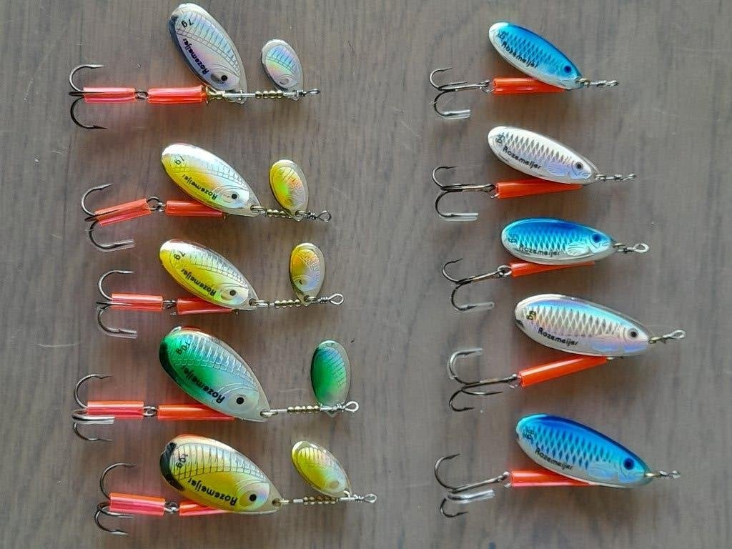 Nieuw 10 ROZEMEIJER SPINNERS tandem en enkel blad 4-10 gram, Ophalen of Verzenden, Nieuw, Kunstaas