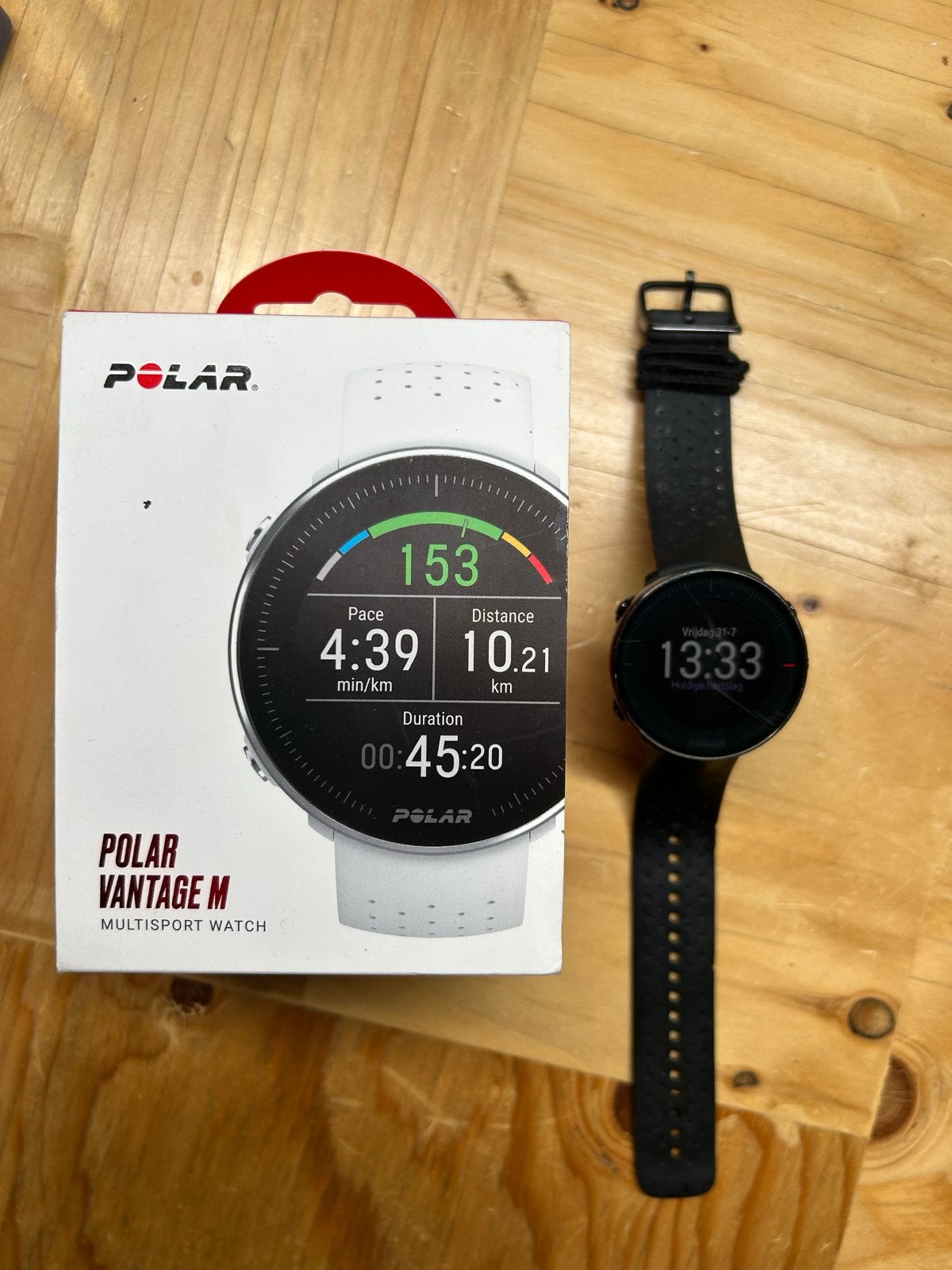 Polar Vantage M Multisport Horloge Zwart, Zwart, Ophalen of Verzenden, Android, Afstand