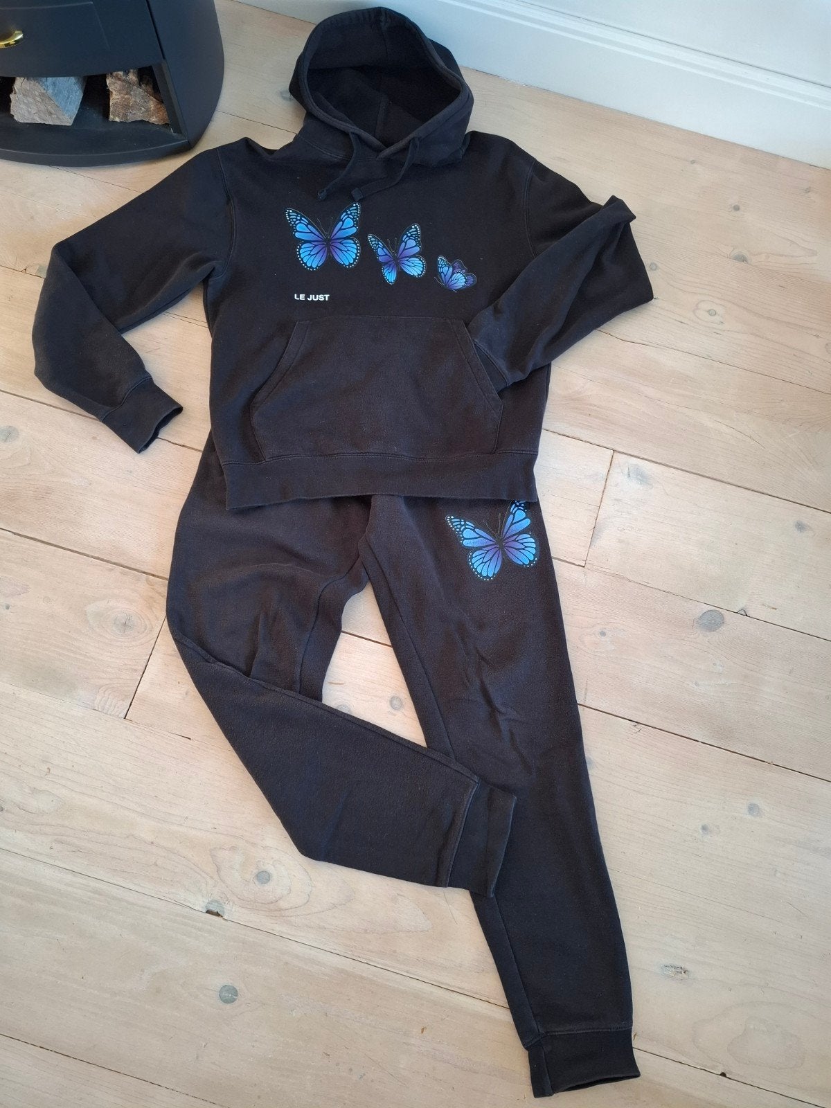 Le Just joggingpak zwart met vlinders, maat S, Kleding | Heren, Ophalen of Verzenden, Gedragen, Le Just