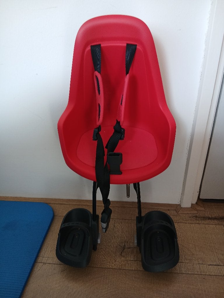 Bobike fiets kinderzitje, Voetsteuntjes, Voorzitje, Zo goed als nieuw, Bobike