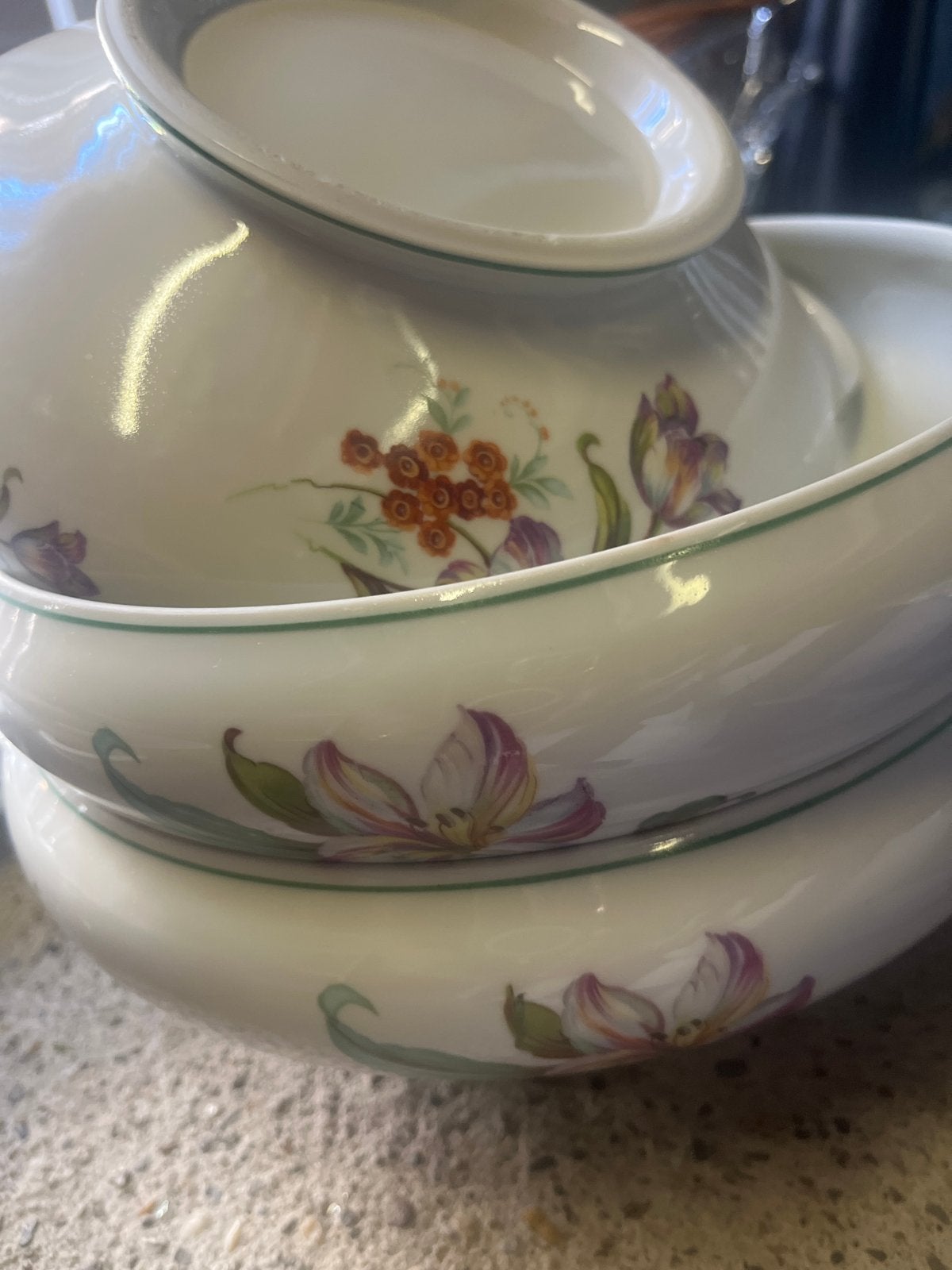 Mooie schalen met bloemmotief, Ophalen, Klassiek, Keramiek, Schaal of Schalen