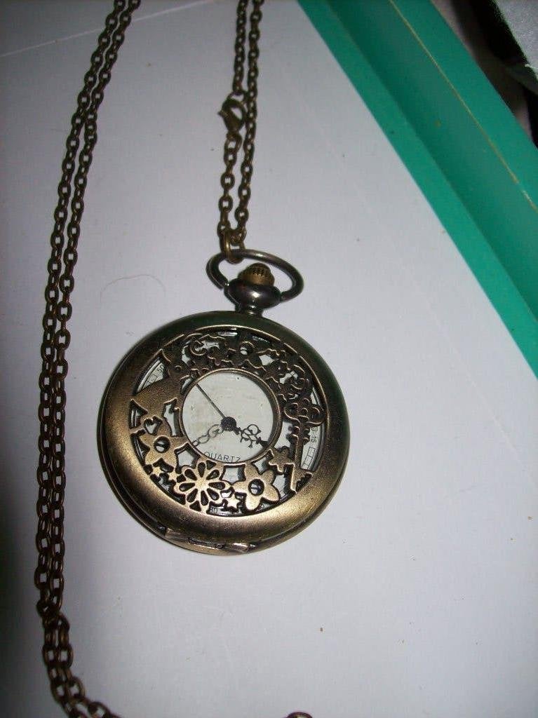 Ketting Goudtint Met Fraaie Horloge Hanger, Overige materialen, Verstelbaar, Verzenden, Nieuw