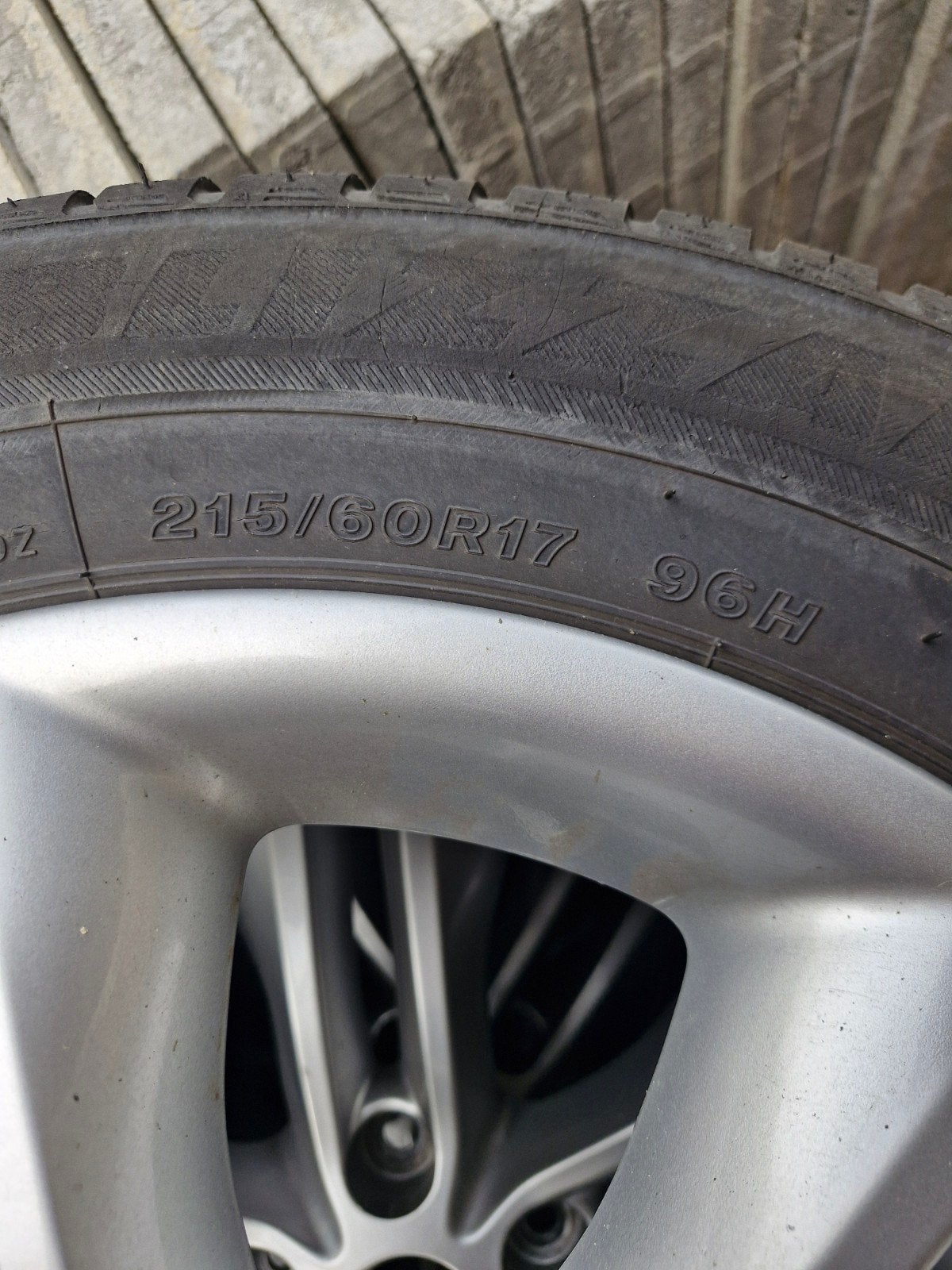 Bridgestone winterbanden en velgen Nissan Qashqai J10, Auto-onderdelen, Banden en Velgen, 17 inch, Terreinwagen, Gebruikt